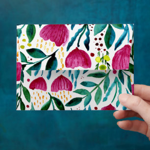Botanical floral illustration envelope