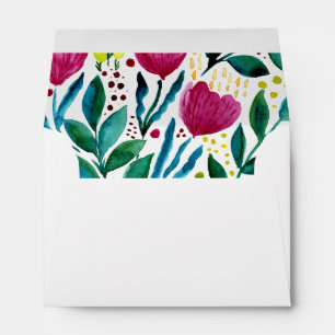 Botanical floral illustration envelope