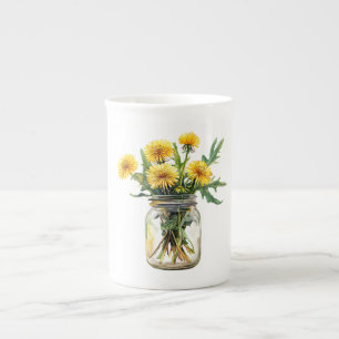Botanical Floral Illustration Garden Gift Bone China Mug
