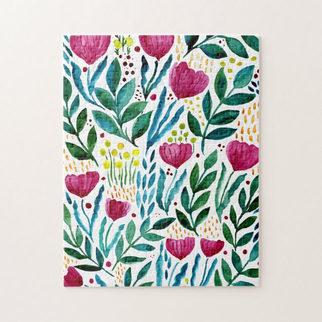 Botanical floral illustration  jigsaw puzzle (Vertical)