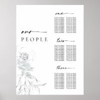 Botanical Floral Illustration Seating Chart