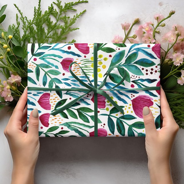 Botanical floral illustration  wrapping paper sheet (Creator Uploaded)