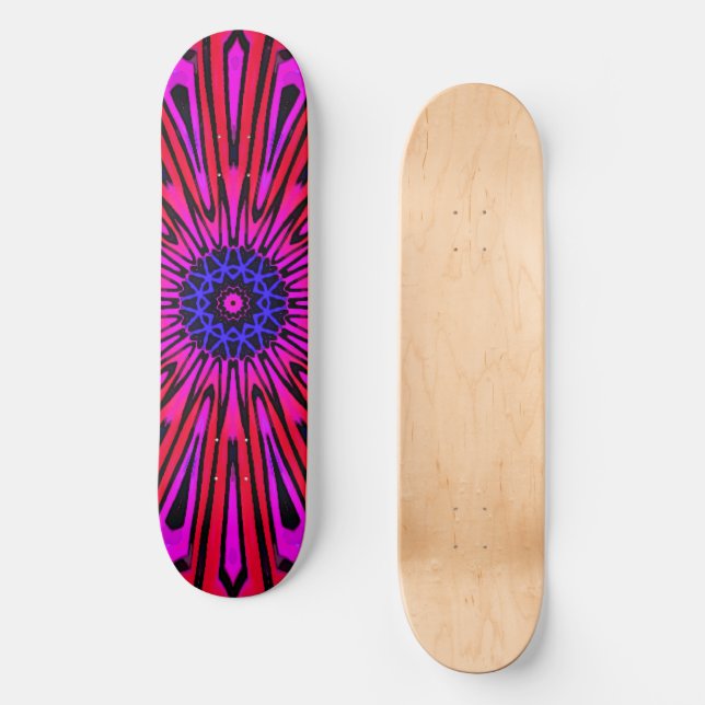 Botanical Floral Mandala  Skateboard (Front)