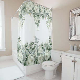 Botanical Floral Nature-Inspired Shower Curtain