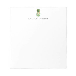 Botanical Floral Pineapple Notepad
