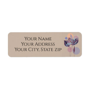 Botanical Floral Return Address Label