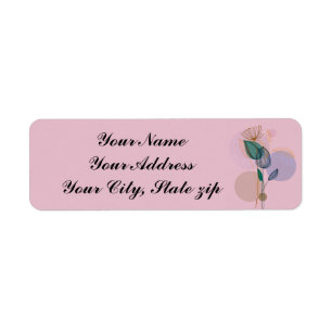 Botanical Floral Return Address Label