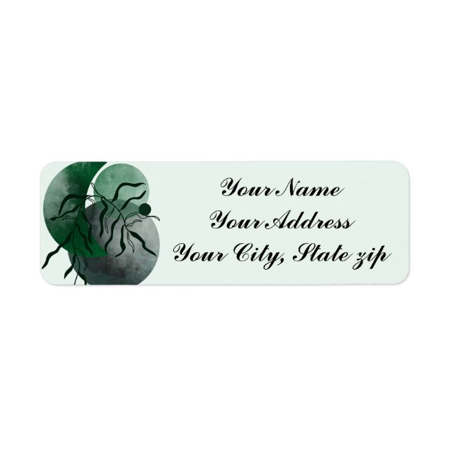 Botanical Floral Return Address Label (Front)