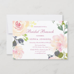 Botanical Floral Spring Bridal Brunch Invite