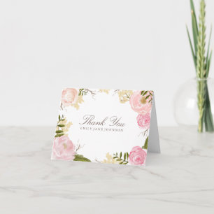 Botanical Floral Thank You Card