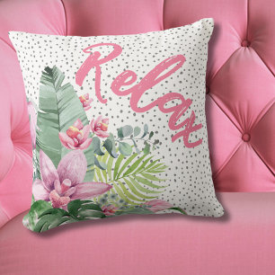 Botanical Floral Tropical Cushion