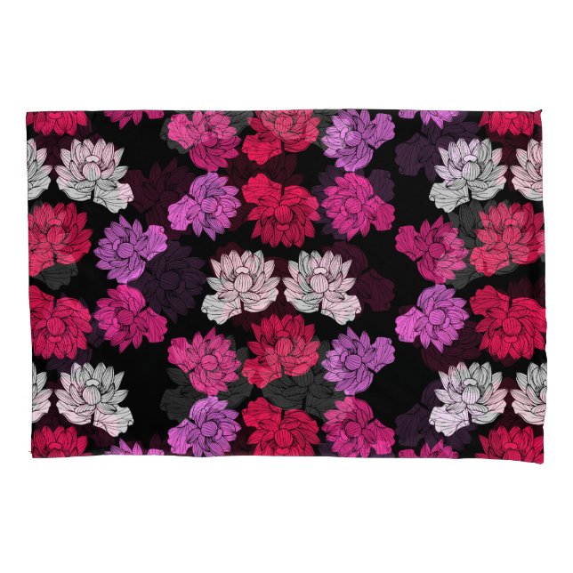 Botanical Floral Water lily  Pillowcase (Front-Left)