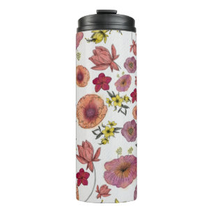 Botanical Floral Watercolor Pattern 1.0 Thermal Tumbler