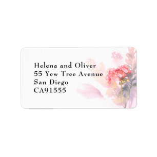 Botanical Floral Wedding   Address Label