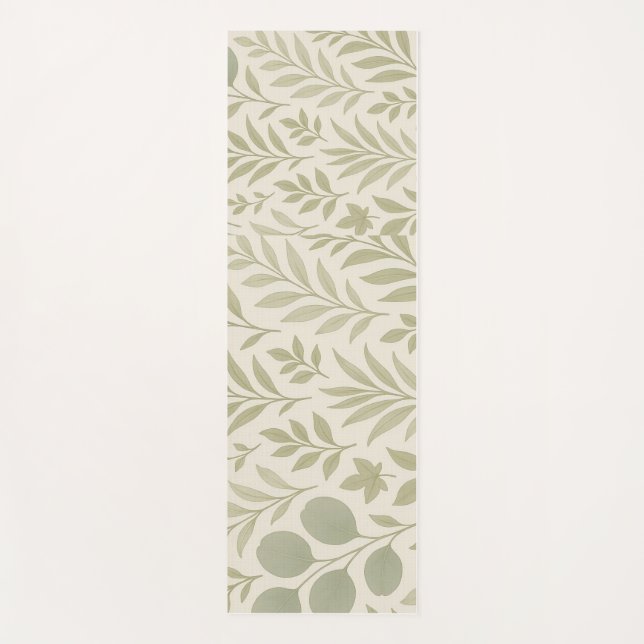 Botanical Flow Seamless Pattern | Luxury Yoga  Mat (Front)