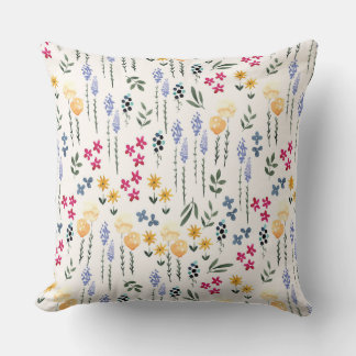 Botanical Flower Floral Pattern 20" x 20" Cushion