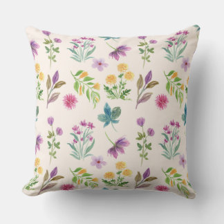 Botanical Flower Floral Pattern 20" x 20" Cushion