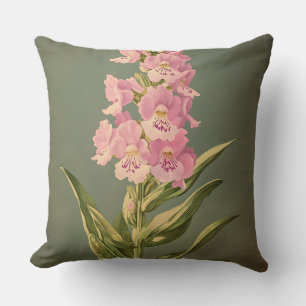 Botanical Flower Illustration Elegant Floral Desig Cushion