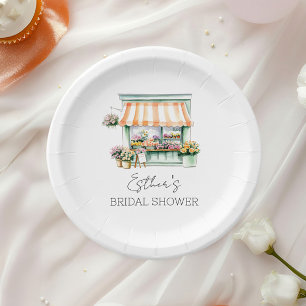 Botanical Flower Market Bridal Shower Tableware Paper Plate