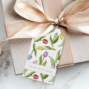Botanical Flower Modern Colourful Tulip Gift Tags