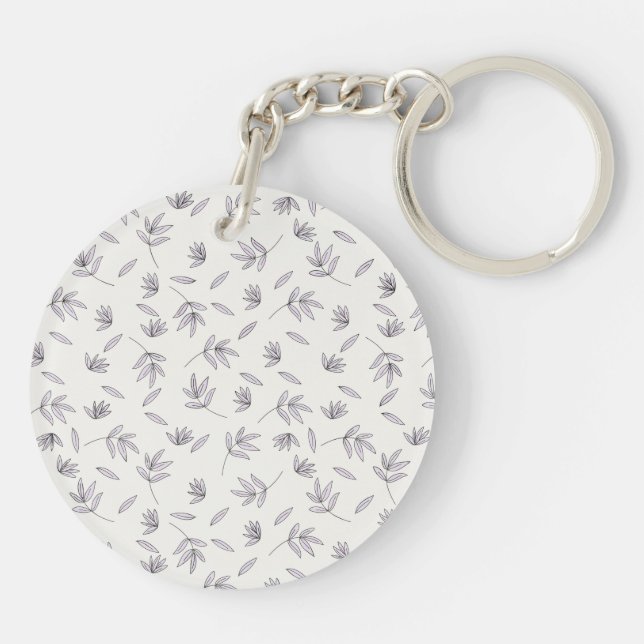  Botanical Flower Spring Floral Acrylic Key Ring (Back)