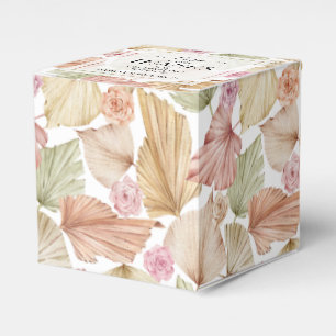 Botanical Flowers and Leaves Boho Bridal Shower Favour Box