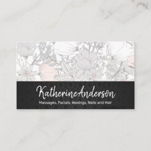 Botanical Flowers Pattern Appointment Card