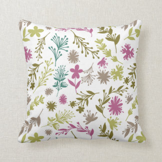 botanical flowers patterned pillow