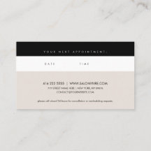Botanical Flowers Stripes Salon Appointment Card