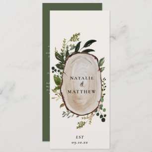 Botanical foliage farmhouse elegant rustic menu