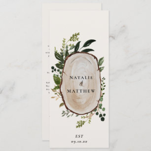 Botanical foliage farmhouse elegant rustic menu