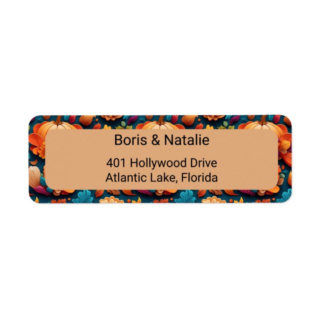 Botanical Foliage Label Return Address Label (Front)
