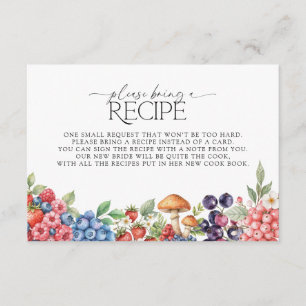 Botanical Forest Berries Please Bring A Recipe Enclosure Card