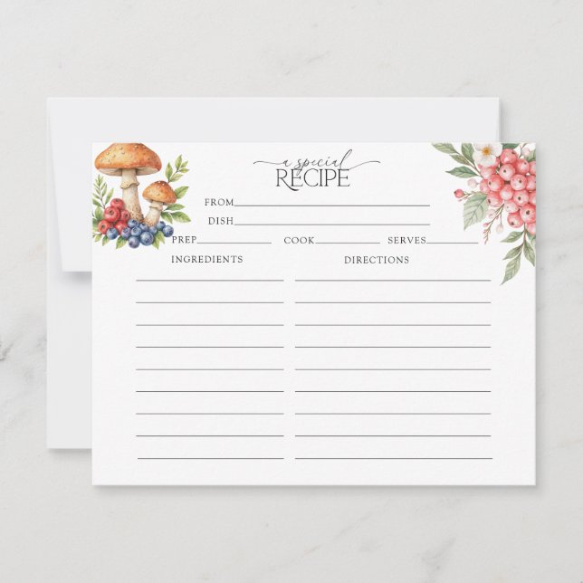 Botanical Forest Berries | Recipe Cards (Front)