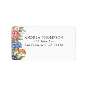 Botanical Forest Berries Return Address Labels