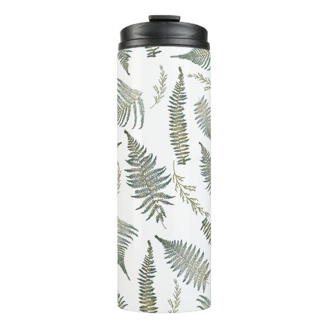 Botanical Forest Ferns Pattern 1.0 Thermal Tumbler (Front)