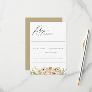 Botanical Forest Floral Wedding Food Allergy Rsvp