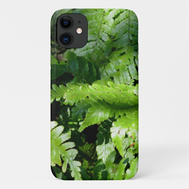 Botanical forest greenery Spring Green Ferns Case-Mate iPhone Case (Back)