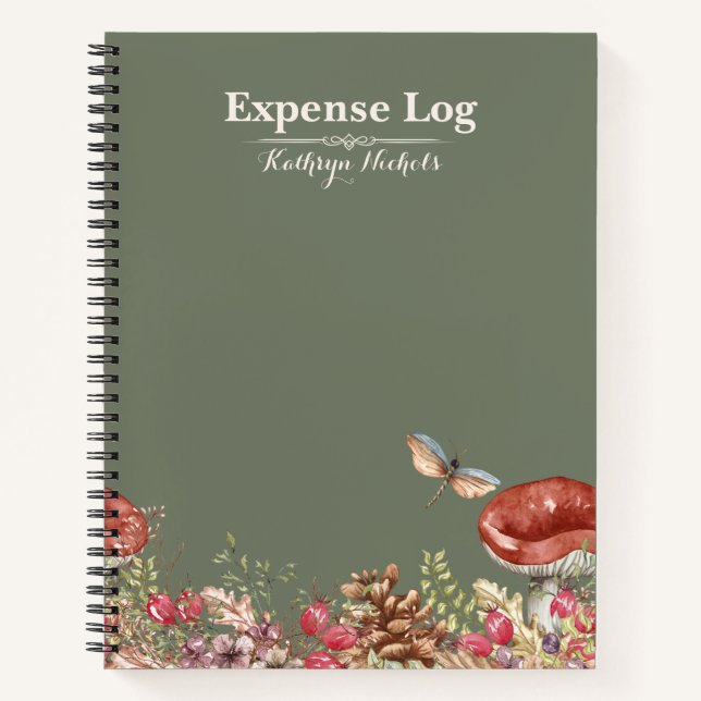 Botanical Forest Office Spiral Notebook (Front)