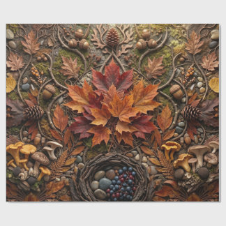 Botanical Forest Pattern 2021 Wrapping Paper