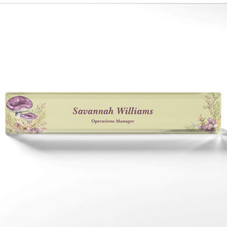 Botanical Forest Personalised Desk Nameplate