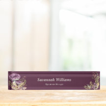 Botanical Forest Personalised Desk Nameplate