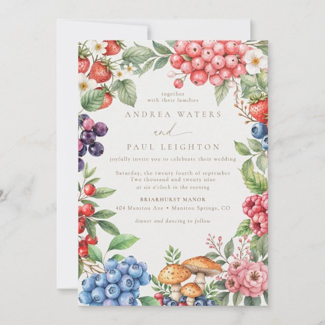 Botanical Forest |Wildflower Wedding Invitation (Front)