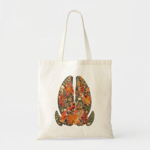Botanical Fox Paw Autumn Hedgerow Nature Tote Bag