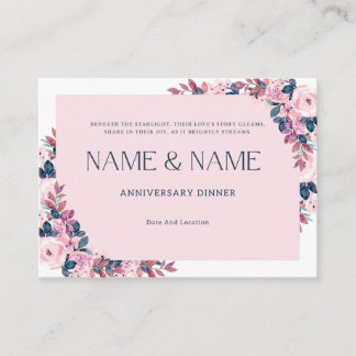 Botanical Frame Anniversary Invitation Card