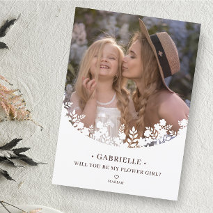 Botanical Frame Flower Girl Bridesmaid Proposal