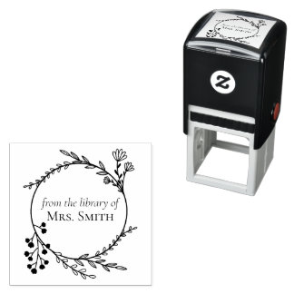 Botanical Frame  From the Library Of Self-inking Stamp