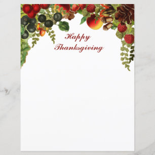 Botanical Fruit Colourful Fall Stationery
