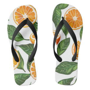 Botanical Fruit Orange Citrus Seamless Thongs