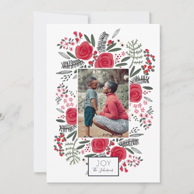Botanical Garden Christmas love Holiday Photo Card (Front)